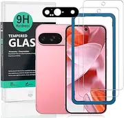 [Ibywind] 2 Pack Screen Protector For Google Pixel 9 5G 6.24",9H Hardness Tempered Glass,With 1Pc Camera Lens Protector,Easy to Install