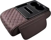 Car Armrest Storage Box - PU Leather Console Armrest Adhesive Pad | Center Console Heightening Cover | High Elastic Sponge Auto Armrest Seat Box Car Interior Organizer For Various Car Models