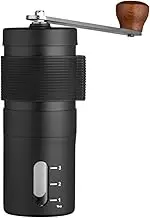 Yajuyi Coffee Bean Mill Manual Espresso Machine Stainless Steel Body Handheld Coffee Maker Conical Burr Grinders for Home Use Travel, Black