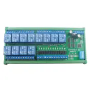 12ch 12V Input Output UART RS485 Relay Module Modbus RTU DIN35 C45 Rail Box-1#