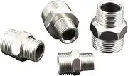 SKXMOD 201Stainless Steel Butt Joint reducing Double Outer Wire Direct Extension 1/4 to 3/8 1/2 to 3/4 1 inch Water Pipe Fittings(Transparent)