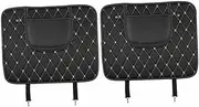 GLEAVI Fit Cars 2pcs Car Seat Back Kicking Pad Leather Protector Easy Maintenance