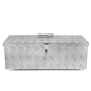 30" X13" X10"ALUMINUM CHROME PICKUP TRUNK BED TOOL BOX UNDERBODY TRAILER STORAGE