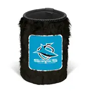 Cronulla Sharks NRL Fluffy Furry Stubby Holder Can Cooler