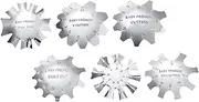 LIFKOME 6Pcs Nail Stencil Durable Steel Plates for French Nails Reusable Manicure Tools for Professional Personal Use Easy to Clean for Nail Art Enthusiasts
