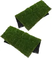 TOYANDONA 2pcs Artificial Moss Mat Realistic Faux Turf Lawn Pads for Decor Year Greenery Easy Maintenance for Gardens Patios and Potted Plants