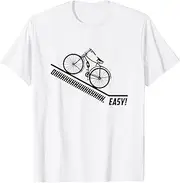 [X.Style] Easy Graphic E-Bike Mountainbiking Bicycle E-Biker Cyclist ds790 T-Shirt (M) White