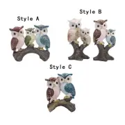 Owl Statue Crafts Decorative Creative Resin Ornament for Walkway Indoor Home