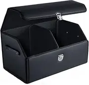 Car Trunk Organizer, Black Collapsible Car Trunk Organizer with Handle, Trunk Storage Organizer, Sturdy and Durable Car Trunk Organizer(Medium)