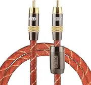 KMLP RCA Cable Adapter EMK TZ/A 1m OD8.0mm Gold Plated Metal Head RCA to RCA Plug Digital Coaxial Interconnect Cable Audio/Video RCA Cable