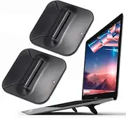 Portable Laptop Stand, Mini Computer Keyboard Riser Stand, Hidden Ergonomic Laptop Holder Stand Riser, Foldable Tablet Pad Phone Stand Lap Cooler for MacBook, Air, Pro, Lenovo, HP More (2PCS) (Black)