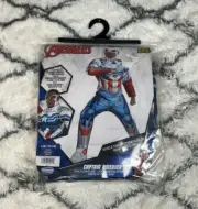 MARVEL Avengers Captain America Falcon Padded Jumpsuit Costume Child L 12-14 NEW