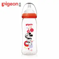 在飛比找momo購物網優惠-【Pigeon 貝親】寬口母乳實感玻璃奶瓶-米奇紀念款(24