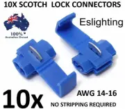 10PCS WIRE CONNECTOR SCOTCH LOCK QUICK SPLICE BLUE WIRE TERMINALS AUTO CAR