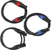 UPKOCH 3pcs Male to Female Microphone Cables Balanced Mic Cords for Recording Live Performances Compatible with Audio Devices for Speakers Stage Lighting