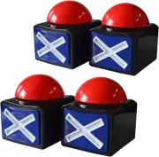 Pack of 4 Game Answer Buzzer Alarm Button Box with Sound Light Party Contest Pro