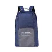 Folding Travel Storage Backpack Suitcase Organizer Polyester Bag BLUE COLOR