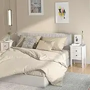 Bedroom Table Bedside Cabinets 2 pcs White 40x35x61.5 cm Solid Wood Pine