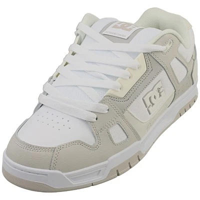 DC Shoes Stag Mens Skate Sneakers in White Stone - 11.5 US