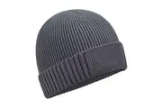 Beechfield Unisex Adult Organic Cotton Engineered Patch Beanie (Graphite Grey) (One Size)