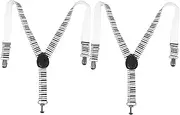 [Healeved] Piano Key Print Boys and Girls Suspenders y Back Style Elastic Clip on Boys Girls Braces