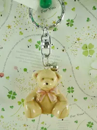 在飛比找Yahoo奇摩購物中心優惠-【震撼精品百貨】泰迪熊_Teddy Bear~鑰匙圈-米粉色