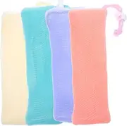 CANIGHT 4 Pack Soap Holder Net Sponge Exfoliating Soap Saver Cleaning Tools Sink Storage Portable Soap Pockets