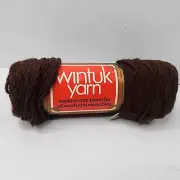 Vintage Wintuk Yarn 3007 Dark Brown Orlon, 4 Oz, 4-Ply Kmart Made In USA