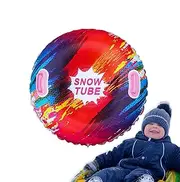 Snow Tubes Sledge, Inflatable Sledge, Snow Sledge, Colourful Toy with Handles for Sledging, Colourful Snow Sledge Toy for Tobogganing with Handles, Colourful Snow Sledge Toy