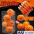 5PCS Halloween Pumpkin LED Light Up Balloons Glow In Dark Props Lantern ZQ