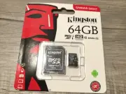 Kingston Technology Micro SD Adapter w/64GB Micro SDXC Memory Card, New-sealed