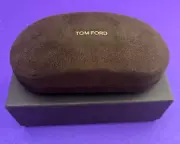 Authentic Tom Ford Brown Eyeglasses Sunglasses Case Box w/Cleaning Cloth SALE!