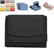 [Hatlyhsbza] 2024 New Unisex Anti-Credit Card Fraud Folding Mini Wallet, Vegan Mini Wallet, Foldable Short Wallet, Leather Blocking Card Holder Pocket Anti-Credit Card Folding Mini Wallet
