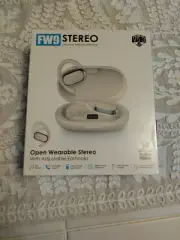 FW9 STEREO Open-ear wireless earphone with adjustable earhooks. NEW OPEN BOX 208