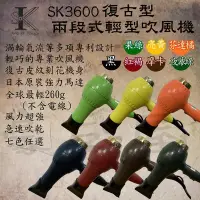 在飛比找Yahoo!奇摩拍賣優惠-【豪友屋】台灣製造 SK3600 復古吹風機 兩段式 專業沙