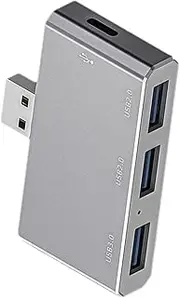 Docking Station Double Monitor,Type-C 4-in-1 Laptop Docking Station - Portable Multifunctional USB C Double Monitor for Computer, Phone