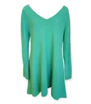 Eileen Fisher Lightweight Wool Pullover Top Sweater Turquoise Tunic Sea breeze M