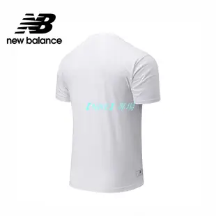 【NIKE 專場】【New Balance】NB短袖上衣_男性_白色_MT13586WT