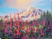 Bead embroidery kit Mountain scenery lanscape needlework kit beadwork pattern