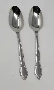2 Oneida Silver MANSION PARK Stainless Steel Teaspoons