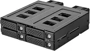 SilverStone Technology SST-FS204B-US Adapter Cage for Single 5.25 Inch Device Bays for Four U.2 (SFF-8639) SSDs