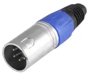 PRO SIGNAL - 4 Pole XLR Plug, Blue