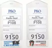 Cruise Ship Luggage Tag holders - SERIOUS CRUISING - set of 4