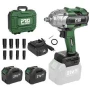 800N.m(580Ft-lbs) Cordless Impact Wrench, 1/2" Brushless High Torque Impact G...