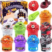 9 Pack Halloween Slime Kit Scented Cloud Butter Slimes Non-Sticky Party Gifts