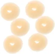 Healeved 6pcs Donut Hair Iron Donuts Sock Bun Hair Net for Bun Small Hair Bun Donut Bun Clip Bun Maker for Thin Hair Zero Heat Hair Bun Kit Long Hair Kit Buns Plastic Beige