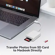 USB C SD Card Reader SD Card Adapter with Dual Card Slots for iPhone 15 Pro iPad Mac MacBook Laptop Android USB-C/TypeC High-Speed Trail Camera Viewer Memory C