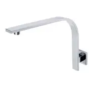 WaterMark Full Brass Square Chrome Gooseneck Wall Shower Arm For Shower Head