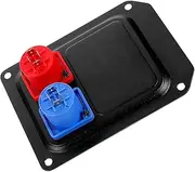 Kisangel Double Holes Socket Audio Speaker Panel Connector Adapter Durable Mount for Reliable Performance Professional Audio Systems Lightweight and Portable Design