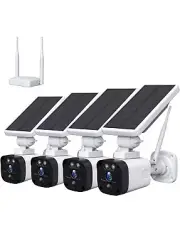 security camera with solar panel